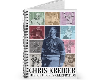 Chris Kreider ice hockey tour Spiral Notebook - Ruled Line