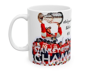 Aleksander Barkov with the Stanley Cup ART Mug 11oz