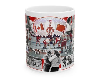 Taza de arte de la serie Super 1972 URSS vs Canadá de 11 oz