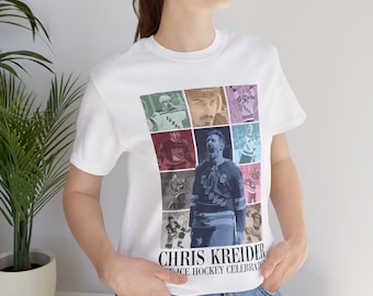 Chris Kreider gira de hockey sobre hielo Unisex Jersey camiseta de manga corta Colores claros