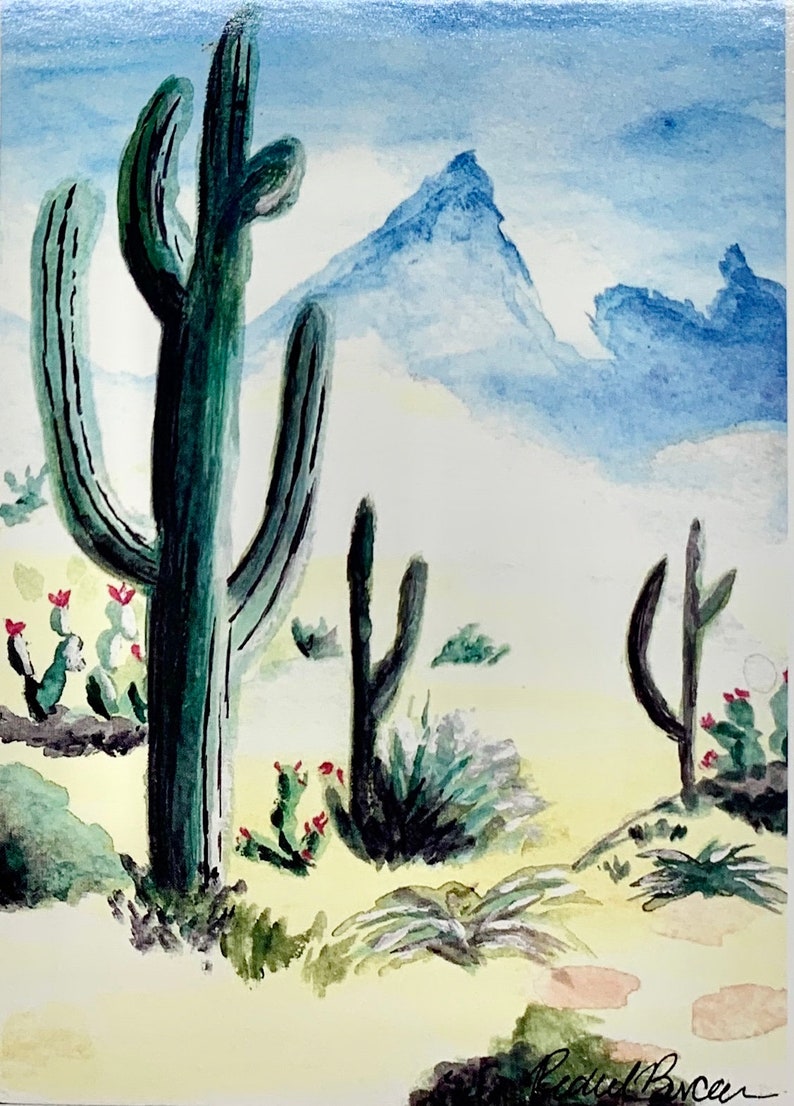 Watercolor Print-cactus