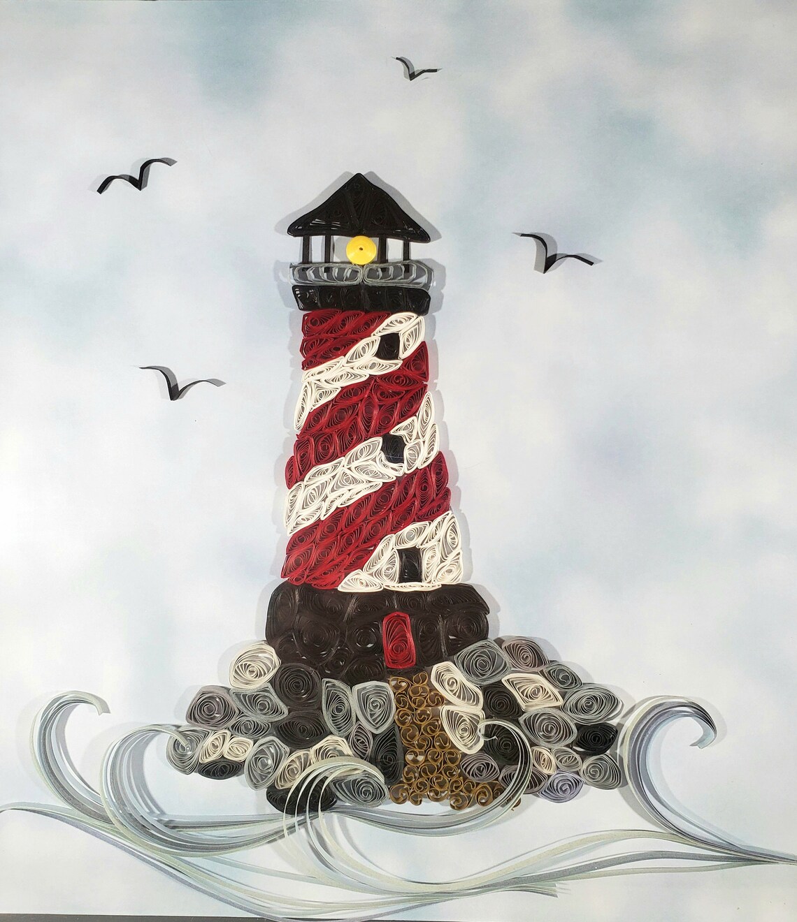 Quilled Lighthouse Seascape Nautical - Etsy Denmark