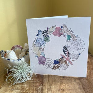 Beach Treasures - Carte carrée vierge 5 x 5