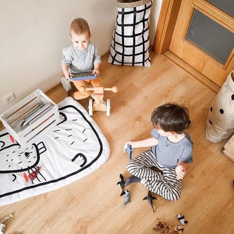 Play Mat Rabbit Kids Play Mat Infant Play Mat Natural Cotton Etsy