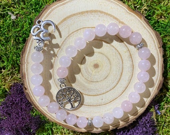 Rose Quartz Pagan Prayer Beads
