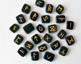 Bloodstone Elder Futhark Runes Set