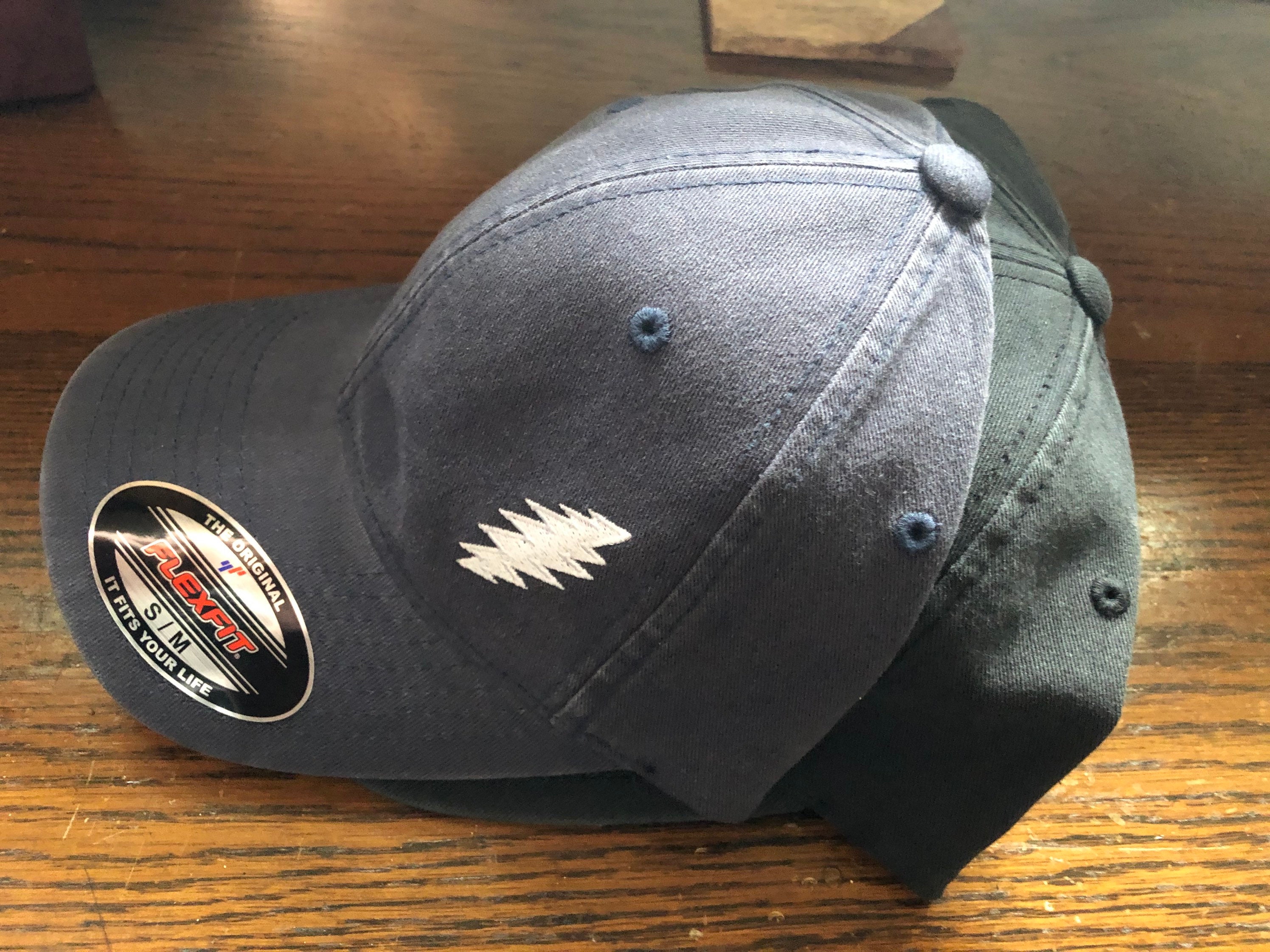 Garment Washed Flexfit embroidered 13 point lightning bolt hat