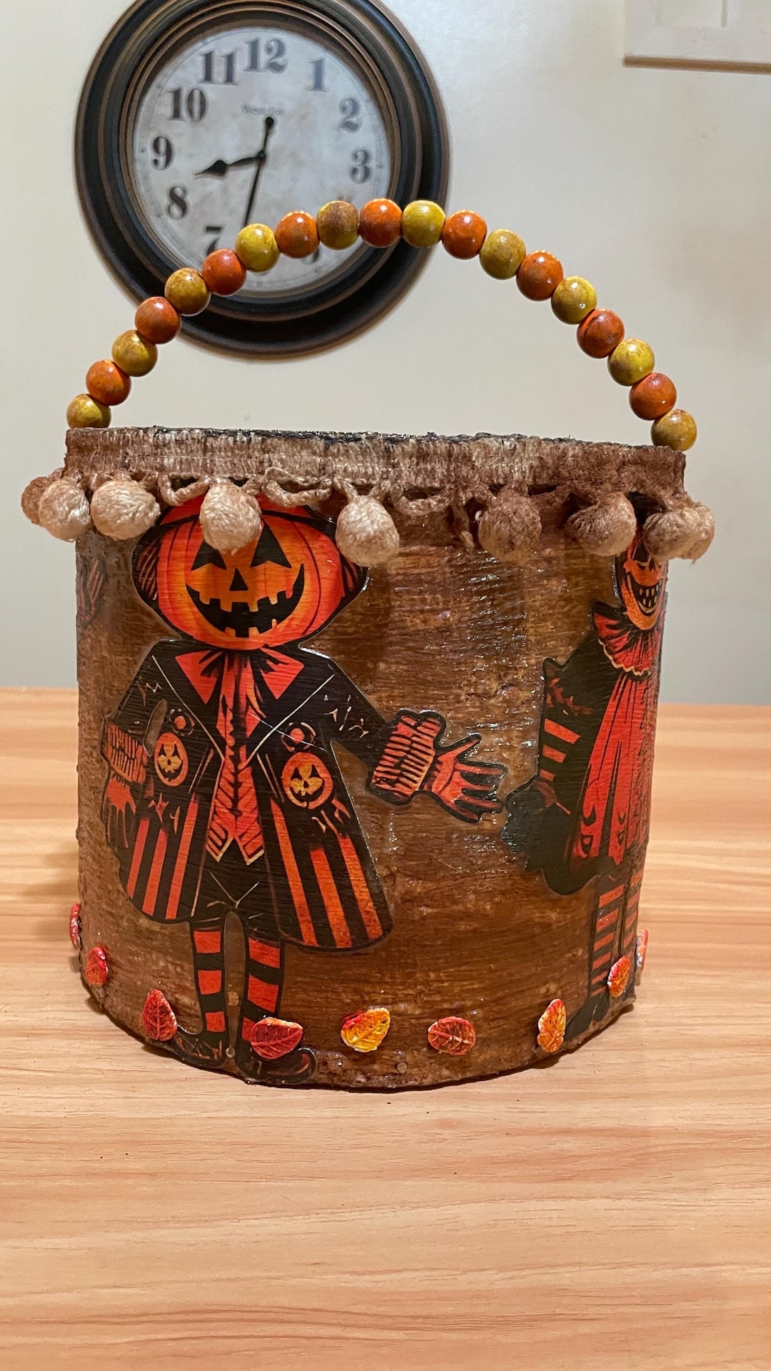 Retro Pumpkin Trick or Treat Halloween Bucket Decor - Etsy