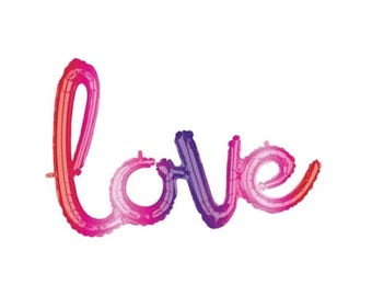 31” Mylar Valentine's Day Script Style “LOVE” Balloon