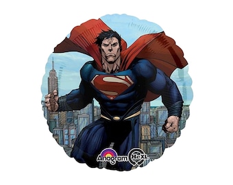 17" Superman Man of Steel Helium Mylar Balloon