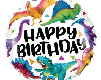 Happy Birthday Dinosaur Theme Mylar Balloon by Qualatex