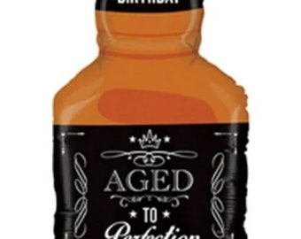 Aged to Perfection Whiskey Bourbon Themed Birthday Balloon by Betallic
