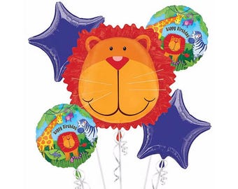 Jungle Birthday with Lion Balloon Bouquet Kit