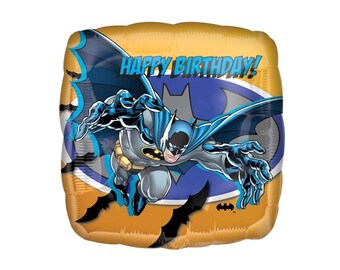 17" Batman Themed Happy Birthday Mylar Helium Balloon