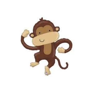 40" Linky Monkey Mylar Helium Balloon