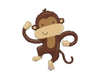 40" Linky Monkey Mylar Helium Balloon