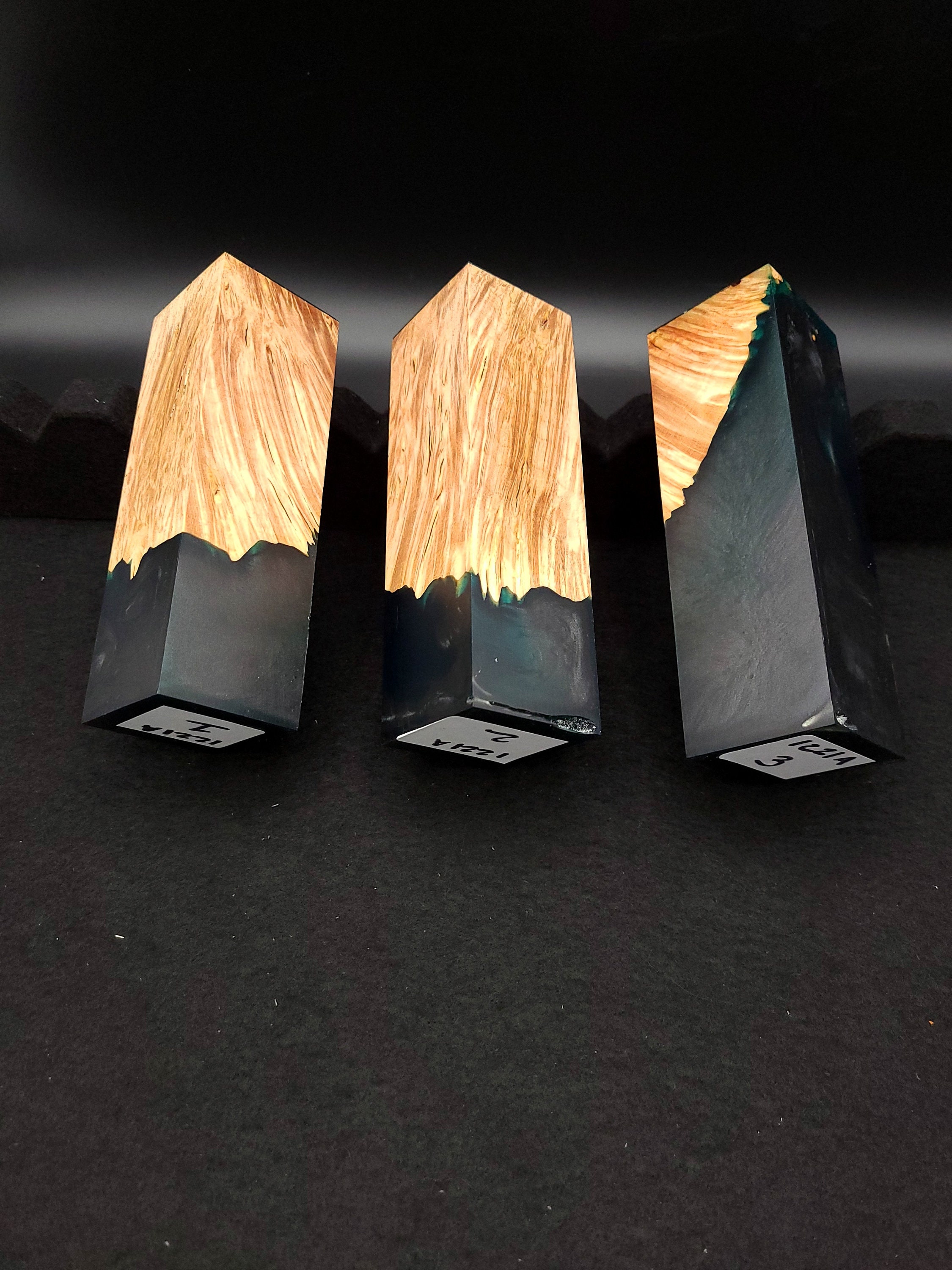 Burl Acrylic Hybrid Knife Scales 1.5 X 1.5 X 5.25 in. Etsy