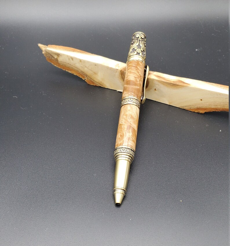 Rare Burl Maple Wood Victorian Pen