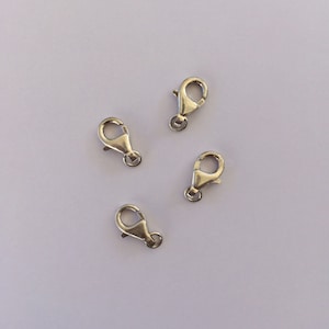 13 mm Sterling Silber Karabinerverschluss - 925 Verschluss mit offener Öse