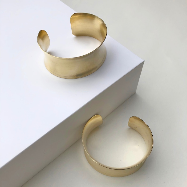 Brass Cuff Bracelet Blanks 1.1 Inch/28 Mm Wide Concave Brass Etsy