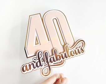 40th Birthday Cake - Etsy