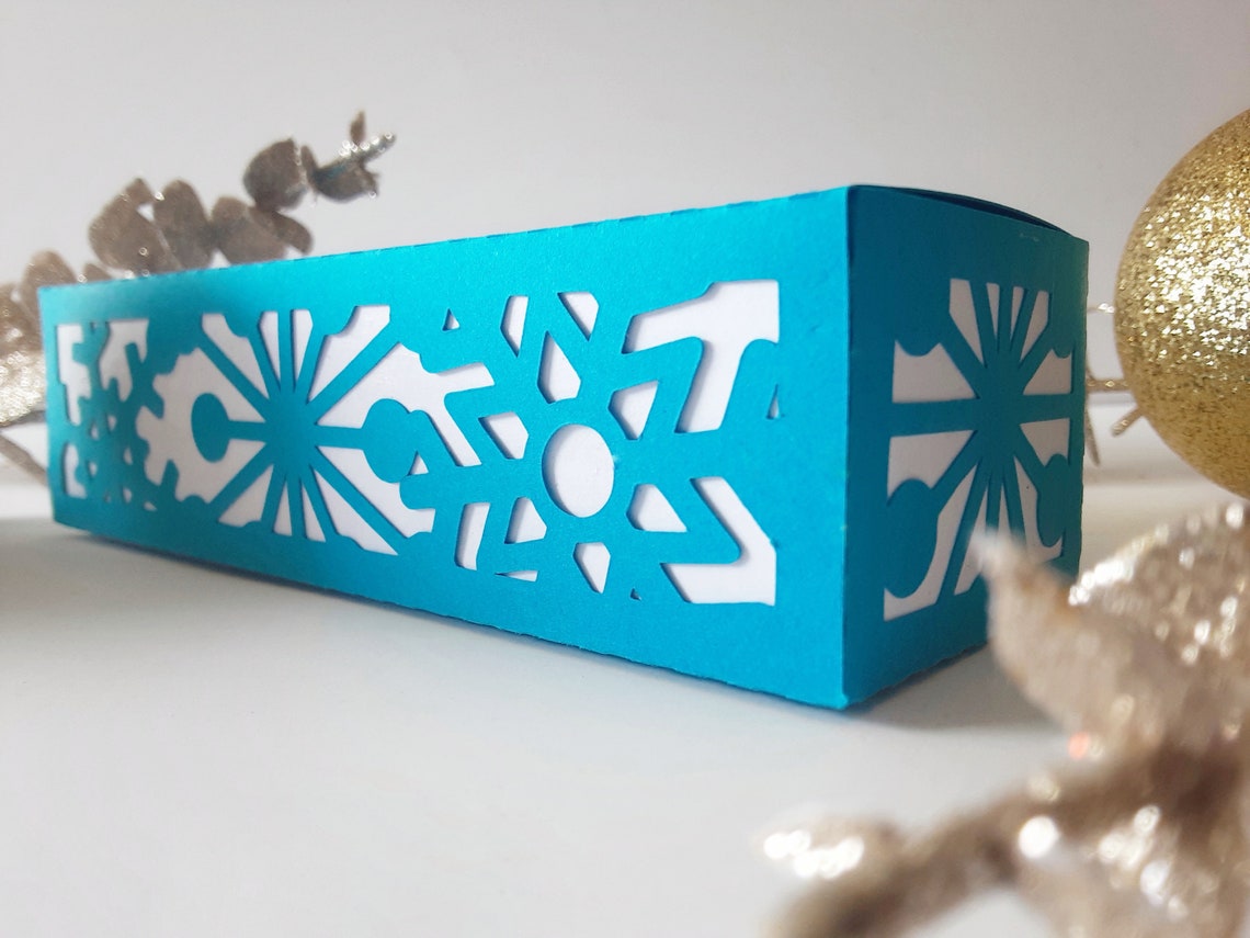 Snowflake Gift Box SVG Template Snowflake Ornaments Laser Cut Etsy