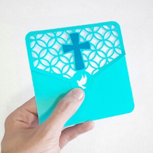 Frohe Ostern SVG Kartenvorlage Laser Cut Einladung Taufe Erstkommunion Karte Cricut Schnitt Datei Passahfest Gedenkkarte Silhouette Cameo AI