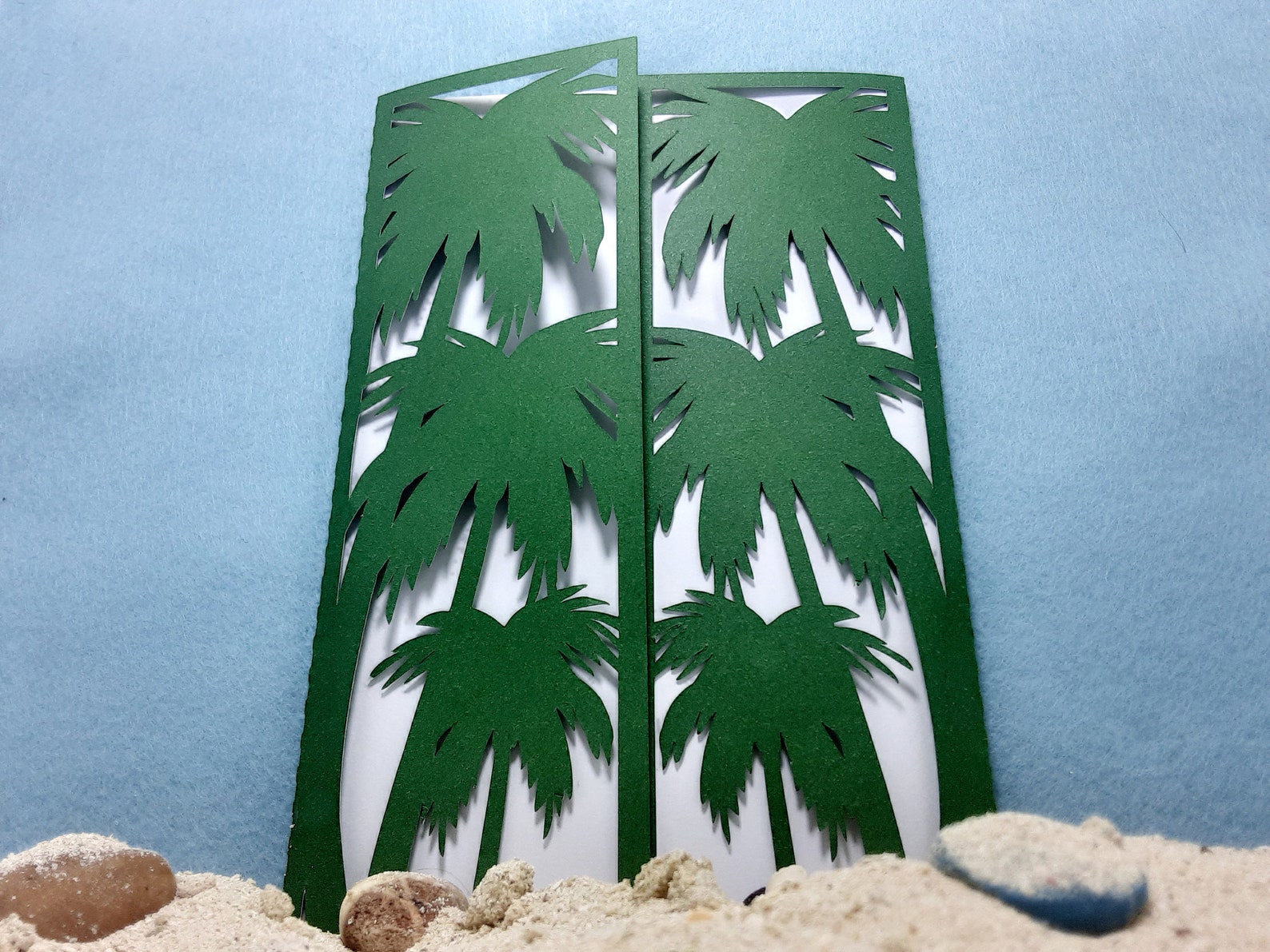 Download Palm Tree SVG Template Summer Gate Fold Card Laser Cut Beach | Etsy