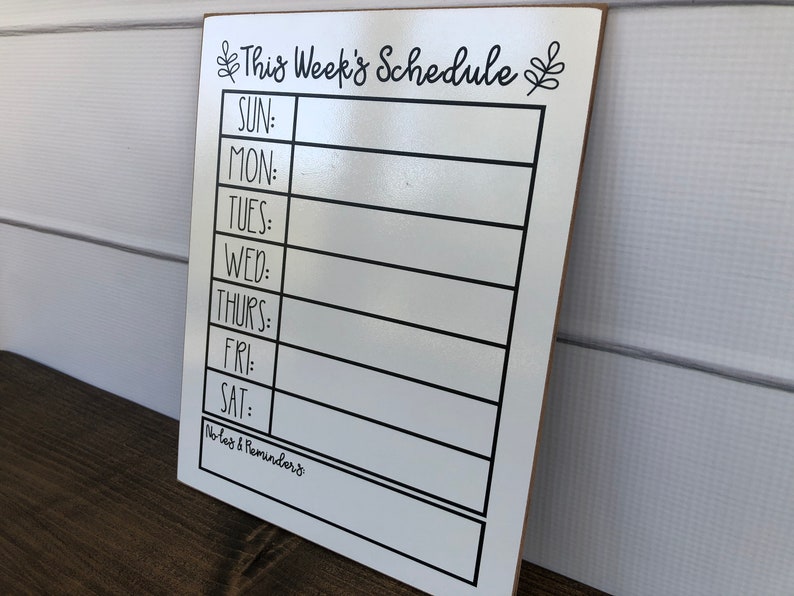 Farmhouse Weekly Planner Calendar Dry Erase Board Item Etsy