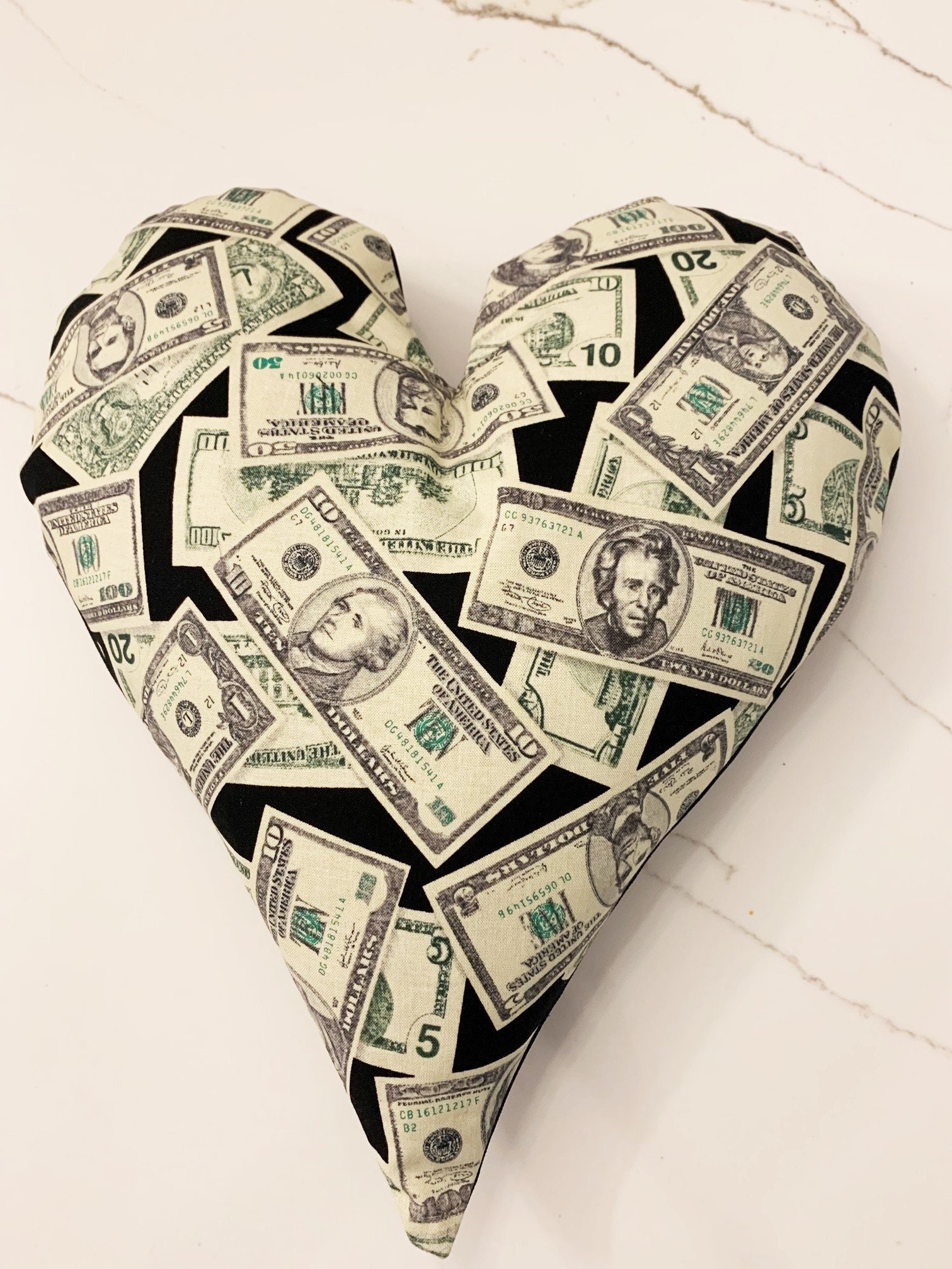 Reusable Heart Shaped Money Gift Pillow W/ Rear Opening for Etsy