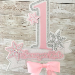 Snowflake Cake Topper, Snowflake 1st Birthday Decorations, Winter ONEderland Party, Little Snowflake Cake Smash