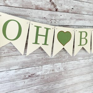 Gender Neutral Baby Shower Decor, Sage Green Baby Shower Banner, Boho Baby Shower Decorations, Oh Baby Baby Shower Banner,  Boho Party Decor