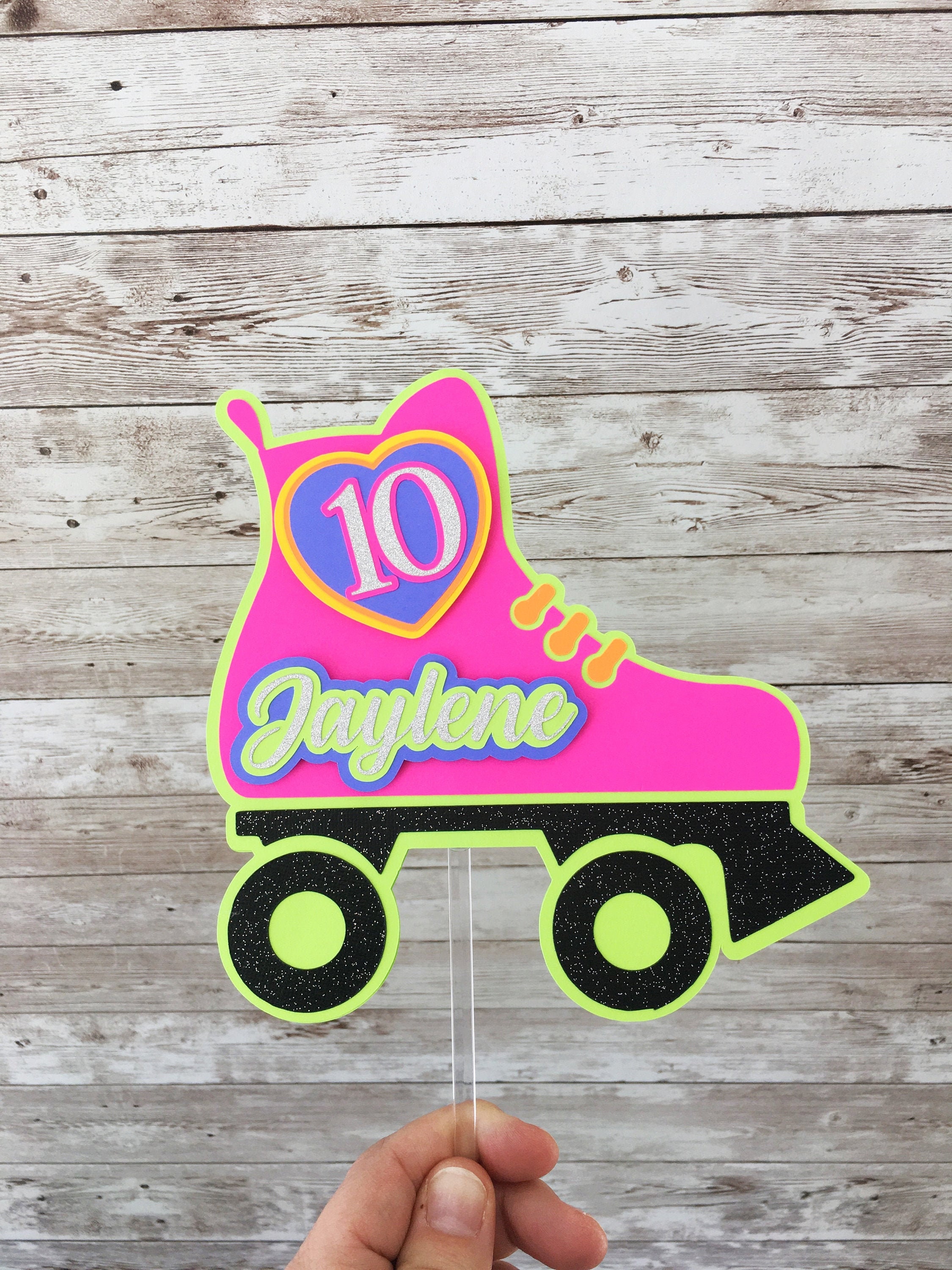 Roller Skate Cake Topper Roller Skating Party Decorations Etsy