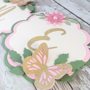 Butterfly Birthday Banner, 1st Birthday Butterfly Banner, Butterfly Party Decorations, Boho 1st Birthday Decor
