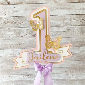 Butterfly Birthday Decor, 1st Birthday Butterfly Cake Topper, Personalized Butterfly Cake Topper, Butterfly Party Decorations