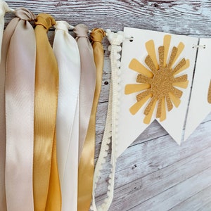 Boho Sunshine 1st Birthday Party Decorations, First Trip Around The Sun, Sunshine High Chair Banner, Sun Party Decor