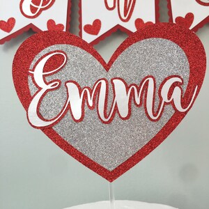 Valentine&#39;s Birthday Cake Topper, Heart Cake Topper, Valentine&#39;s Party Decorations, Valentine&#39;s First Birthday, Valentine&#39;s Day Decor