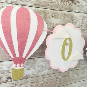 Hot Air Balloon High Chair Banner, Oh The Places You'll Go Banner, Time Flies Banner, Hot Air Balloon 1st Birthday Party Decorations