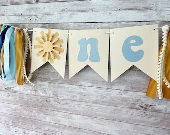 Boho Sun 1st Birthday Party Decorations, First Trip Around The Sun, Sunshine High Chair Banner, Sun Party Decor