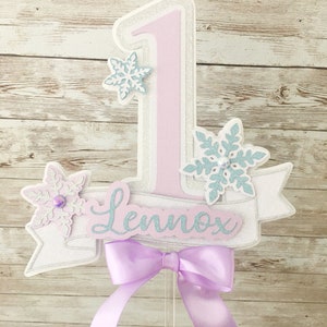 Frozen Cake Topper, Frozen Party Decor, Winter Wonderland Party Decor, Snowflake 1st Birthday Decorations, Winter ONEderland Party