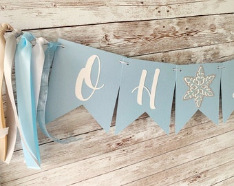 Snowflake Baby Shower Decorations, Baby It's Cold Outside, Oh Baby Baby Shower Banner,  Winter Wonderland Party Decor