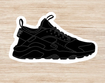 Nike Air Huarache All Black Shoe Sticker