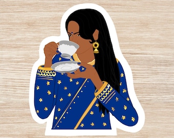 Weatherproof Desi Girl Drinking Cha