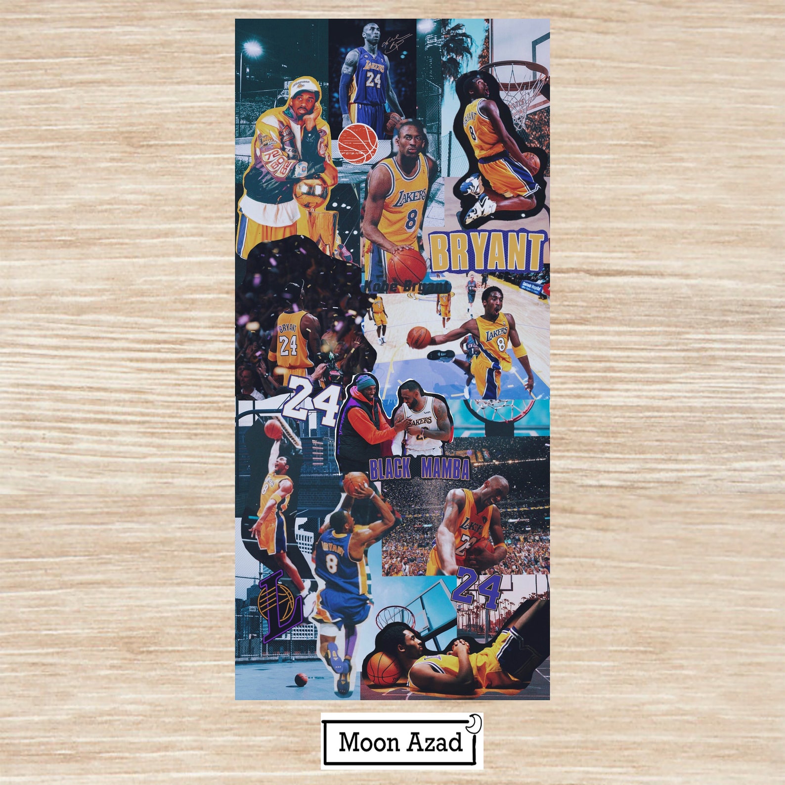 Kobe Bryant Collage iPhone 11 Wallpaper Etsy