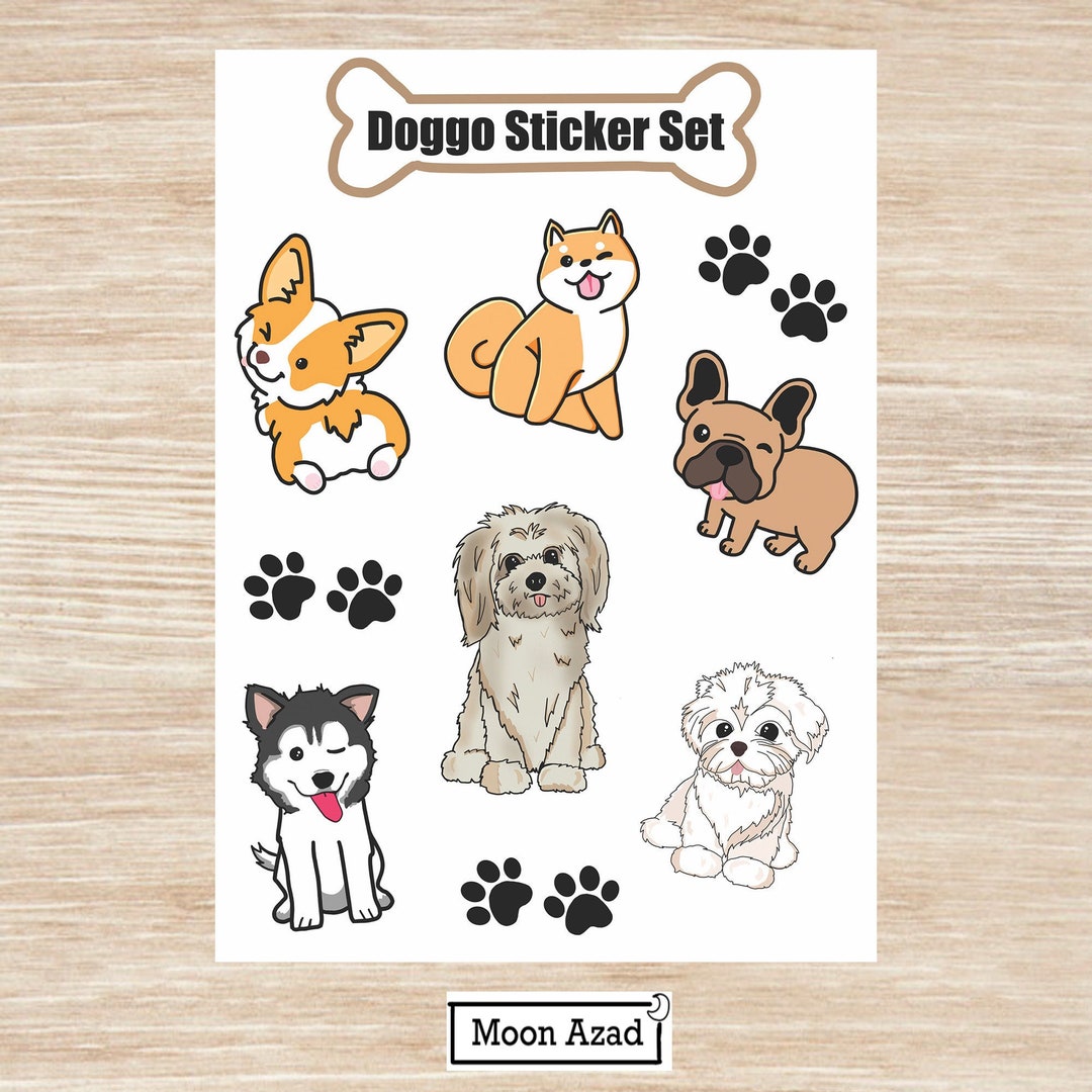 Doggo Label Doggo Sticker Set - Etsy