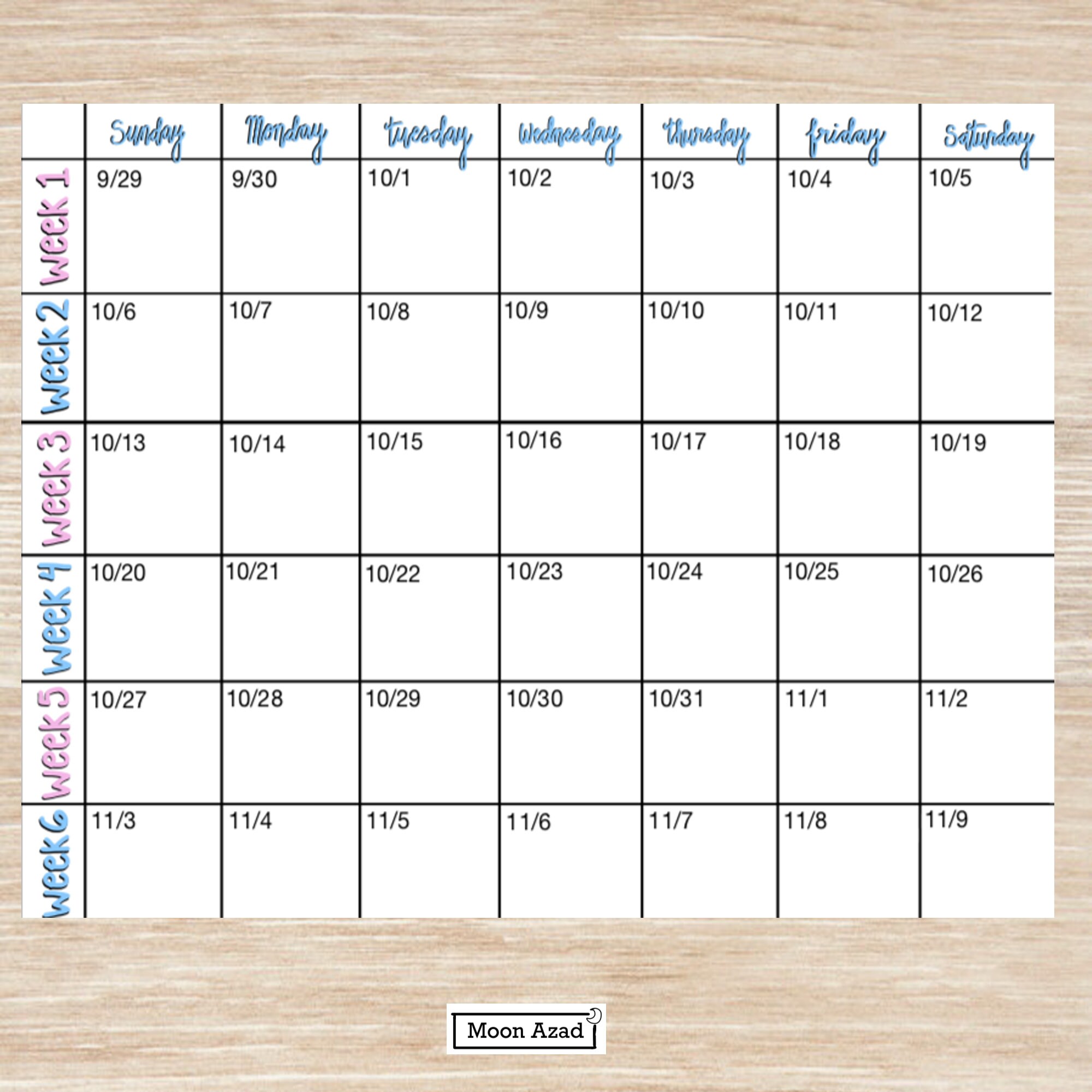 College Quarter System Calendar Instant Download PDF - Etsy UK