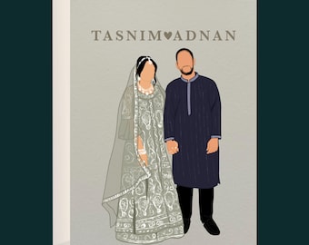 Physical Custom Desi Wedding Greeting Card | Custom Wedding Card | Greeting Cards