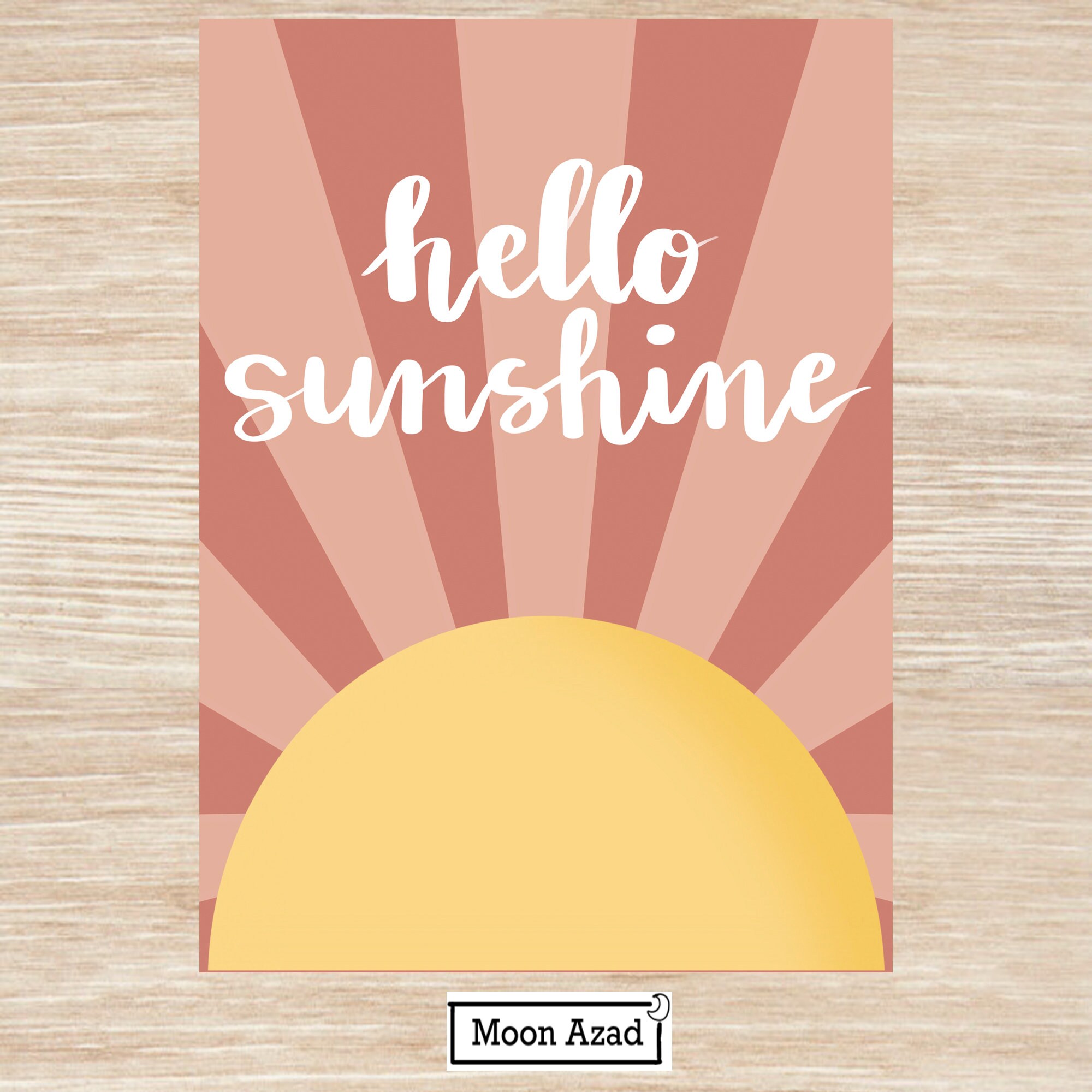 Hello Sunshine Wall Art Print Etsy