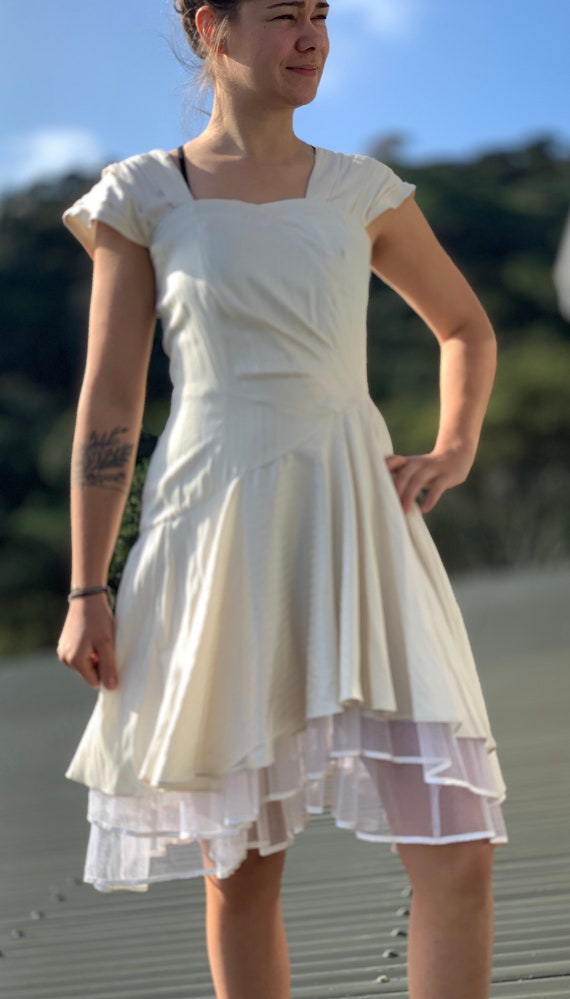 ivory colour dress for women Women's Pia Dress (antique ivory tulle) INDIE BLUE
