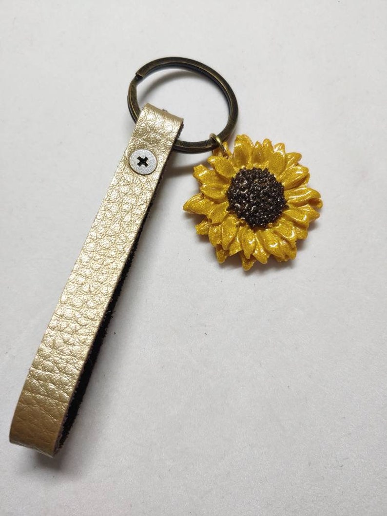 Keychain Resin Sunflower